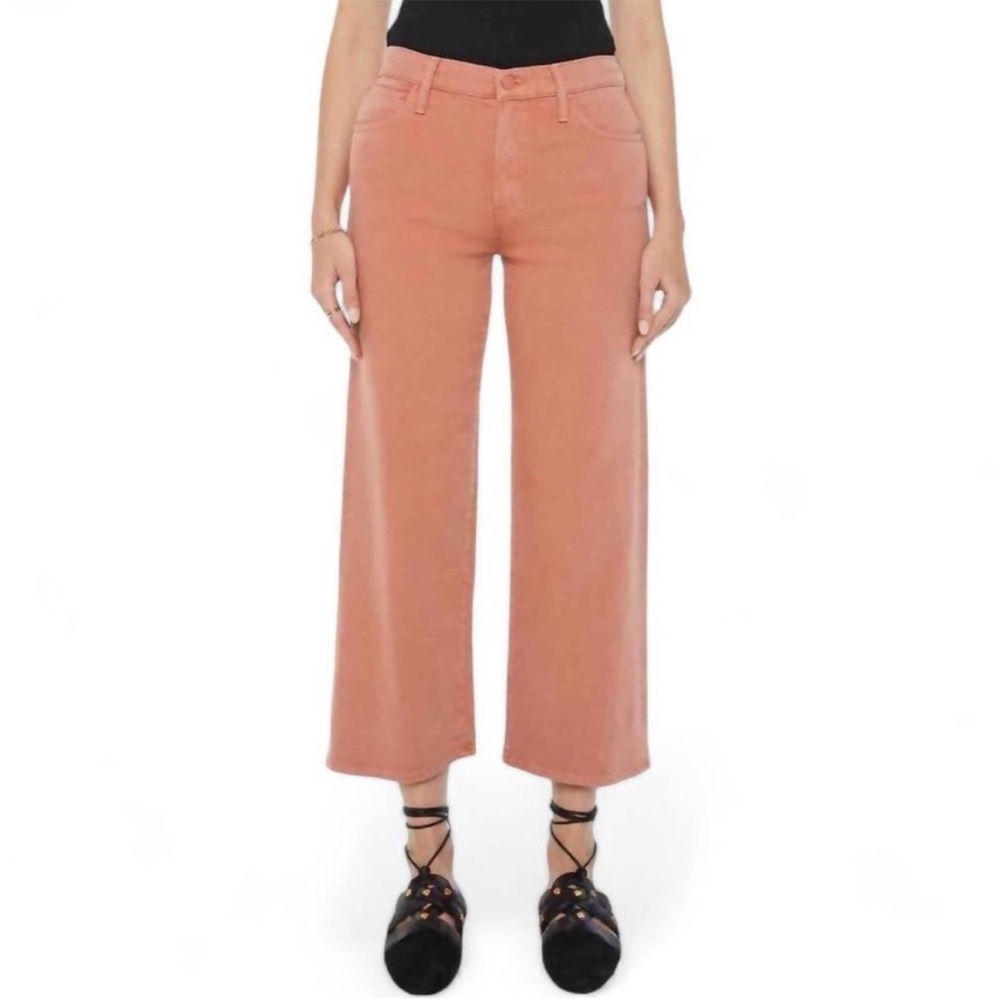 Mother The Roller Crop Fray in Coral